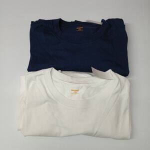 2 Brahma Long Sleeve Core Work T-Shirt 3XL 54-56 White And Navy Blue Pocket Tee